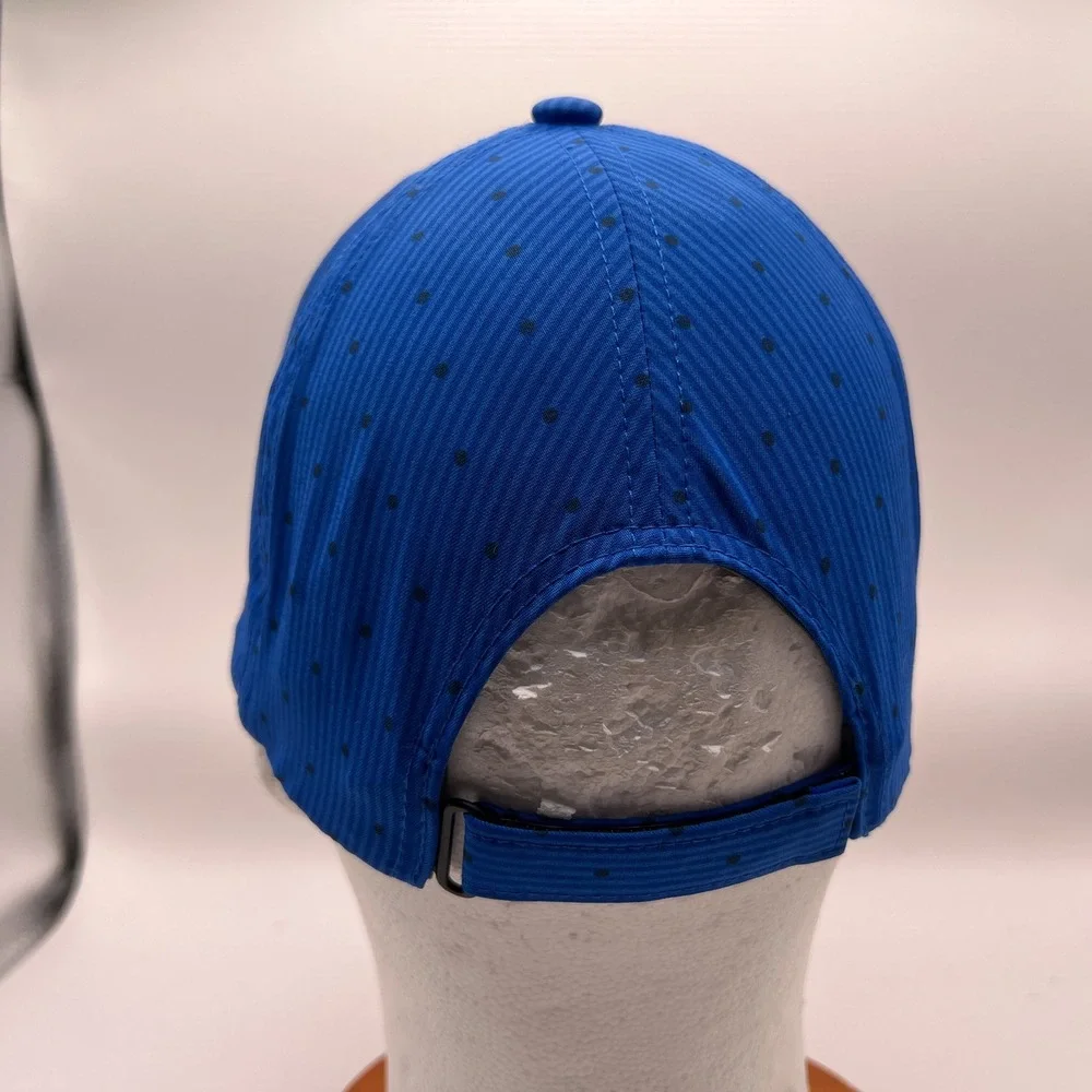 Under Armour Womens Blue Polka Dot Striped Adjustable Golf Baseball Hat OSFA